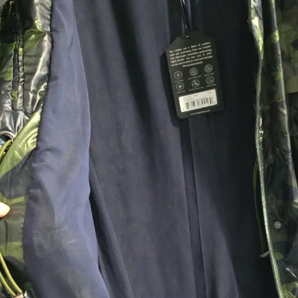 Anatomie Green and Black Trench Coat with Camouflage Design - Picture 7 of 16